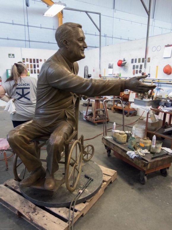 RIOC Steps Up To Give FDR Hope Memorial A Major Boost Toward Completion FDR reaches out to the young girl who overcomes the same disability.