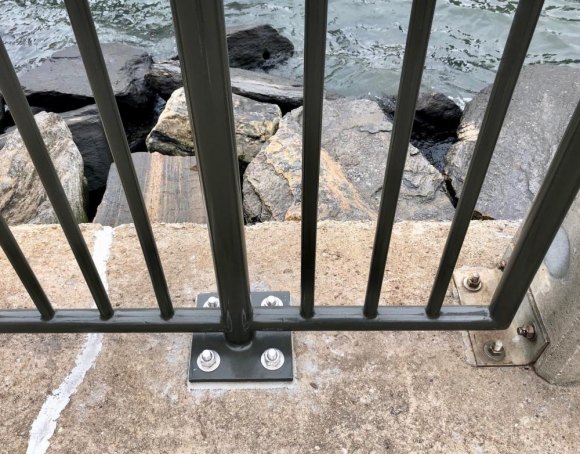 Capital Projects Highlight RIOC Budget Planning Session Hardware anchors newly installed seawall railings.