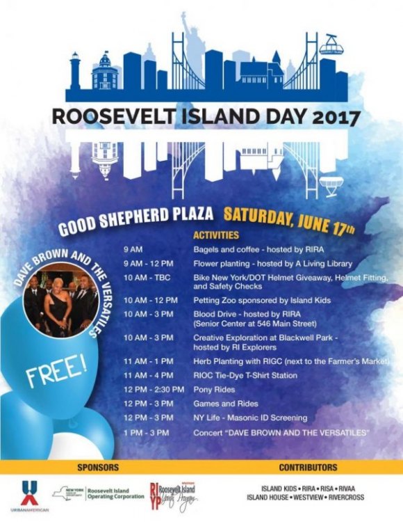 June 16th, Roosevelt Island Day, 2018... June 16th, Roosevelt Island Day, 2018...