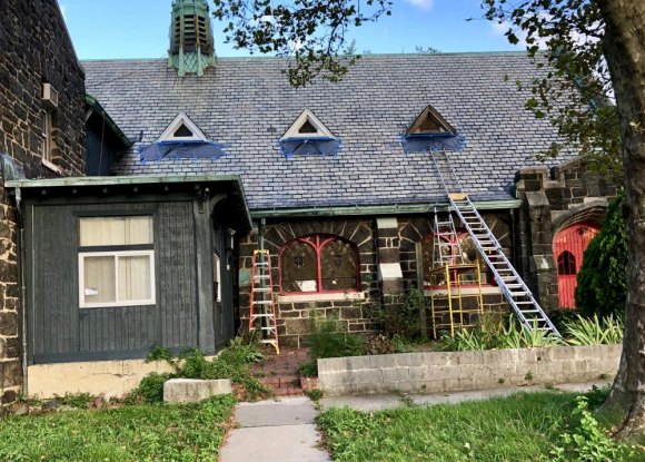 What are they hiding behind construction at the old Dayspring Church? The former Dayspring Church under construction, Sunday, September 1st, 2019.