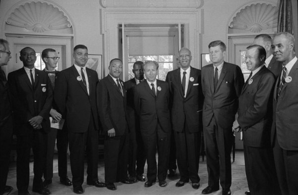 Carolyn Maloney Angers Roosevelt Island Loyalists With Plans to Attend Trump Inauguration Civil Rights Leaders Meet With President Kennedy. John Lewis can be seen in the back row, to the immediate left of Dr. Martin Luther King Jr.