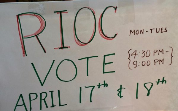 Widespread Ballot Fraud Claimed in RIOC Nominating Elections Held by RIRA Although RIOC Distanced Itself from the Common Council's Voting, Posted Signs Implied Endorsement. No mention of the Common Council which is actually behind the election.