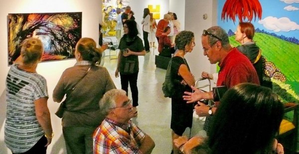 Seen at "Free Time," RIVAA Gallery Opening Art is social.