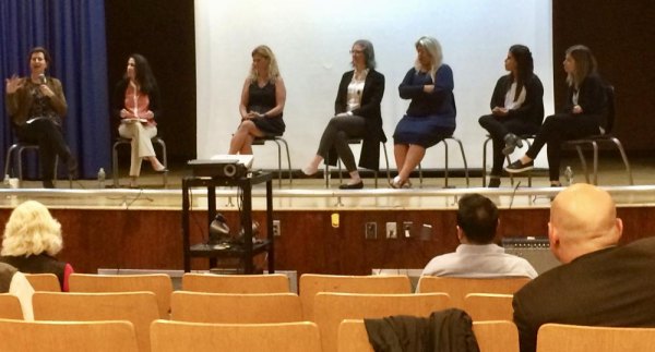 Cornell Tech Investment In PS/IS 217 Paying Dividends Left to right: Diane Levvitt, Sr. Dir. K-12 Education at Cornell; PS/IS Principal Mandana Beckman; PTA President Erin Olavesen; Meg Ray, Teacher in Residence