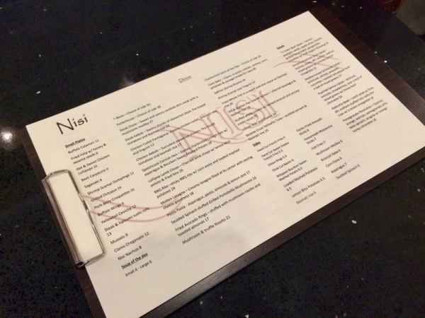 Nisi, Replacing Trellis, Opens December 4th, New Menu, Views One of four menus, packed with exciting choices