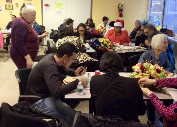 Scenes from Thanksgiving 2017 at the Roosevelt Island Senior Center With family and friends and feast this good, even Santa stopped by for a dish.